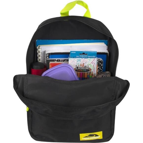 Color Block Backpacks for School Boys and Girls, 15 Inch Two Tone Backpack for - Picture 5 of 7